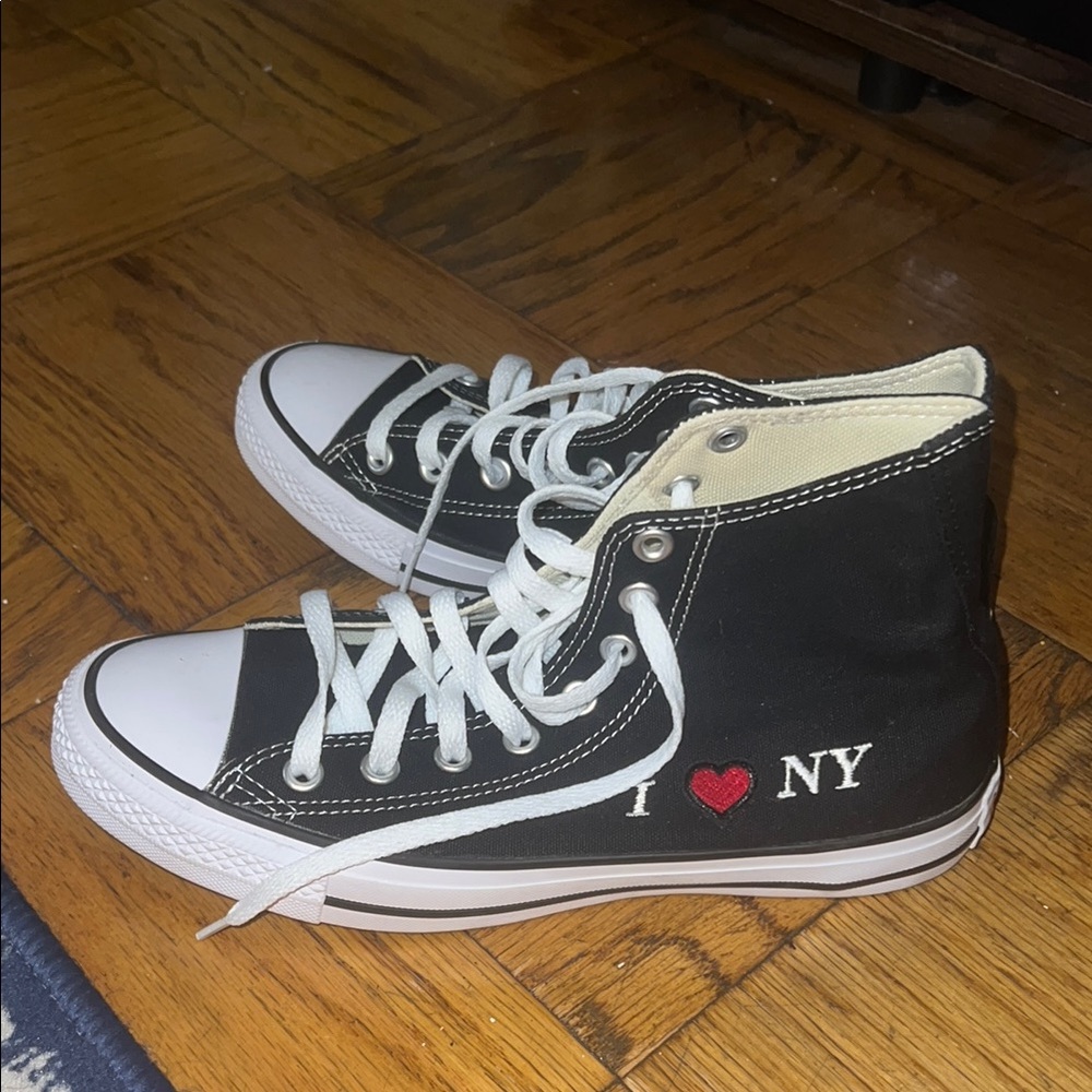 Converse Black and White High-Top Sneakers Classic Design